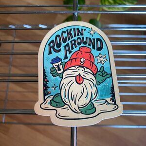 Dutch Bros “Rockin’ Around” Holiday Gnome Sticker (December 2023)